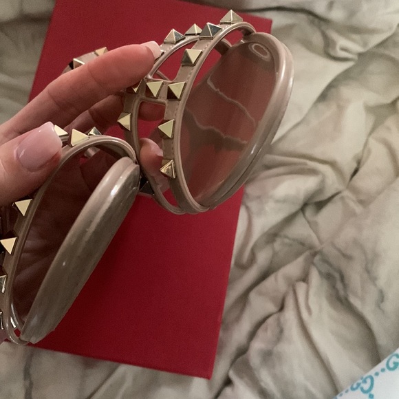 Valentino Nude Rockstud PVC Sandal - Picture 7 of 8